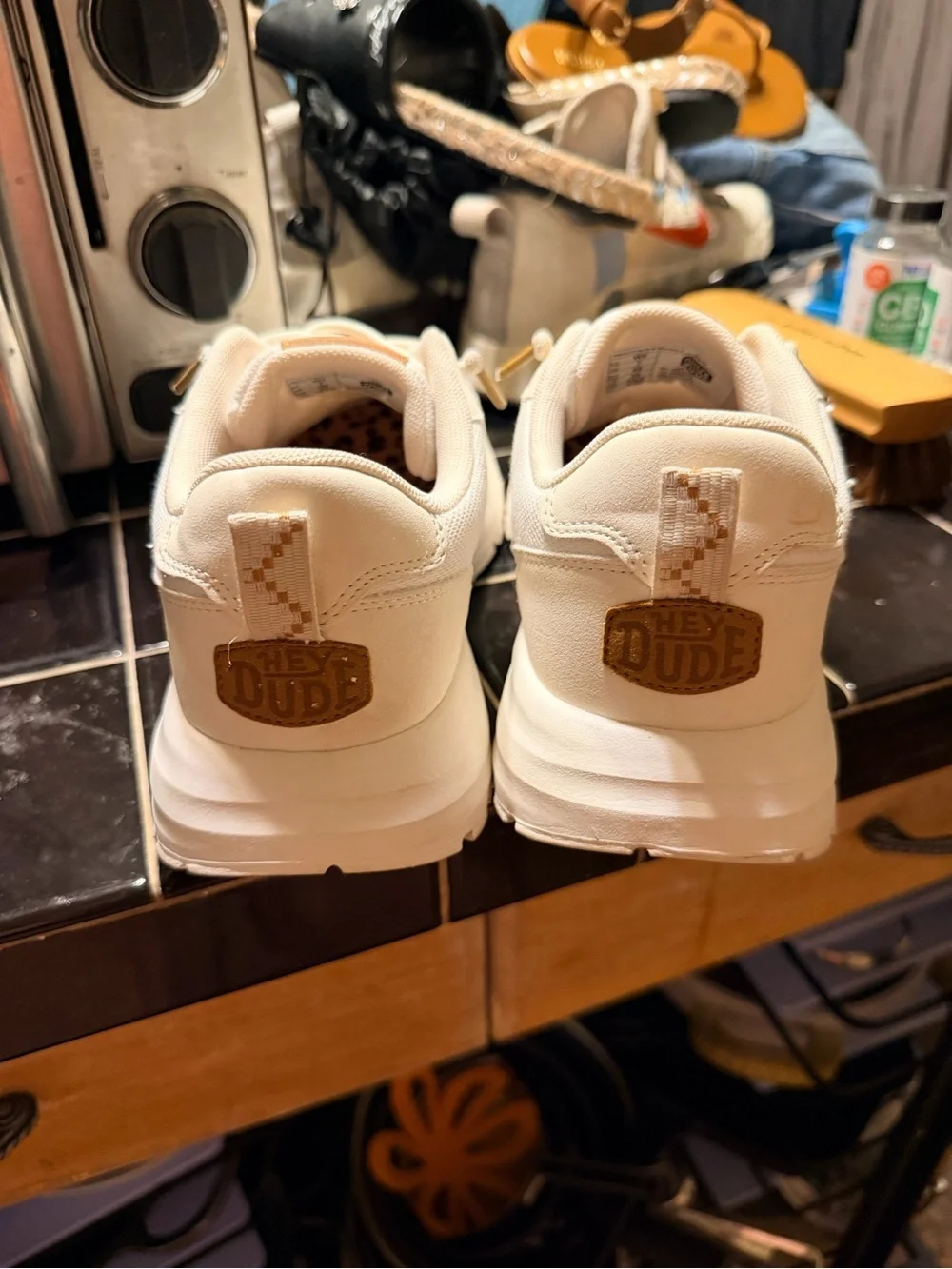 Hey Dude Sirocco Alta W Neutrals White Platform Sneakers Women’s Size 9